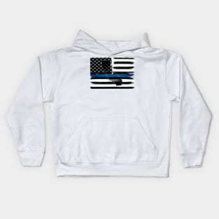 California Thin Blue Line Flag Kids Hoodie